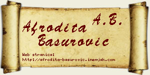 Afrodita Basurović vizit kartica